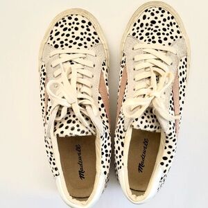 Madewell Sidewalk Low-Top Sneakers - Spotted Calf Hair/Suede - Size 8.5 - EUC